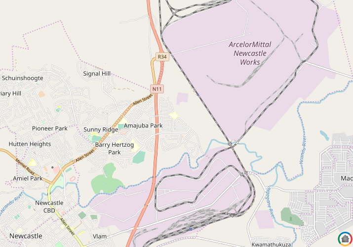 Map location of Ncandu Park
